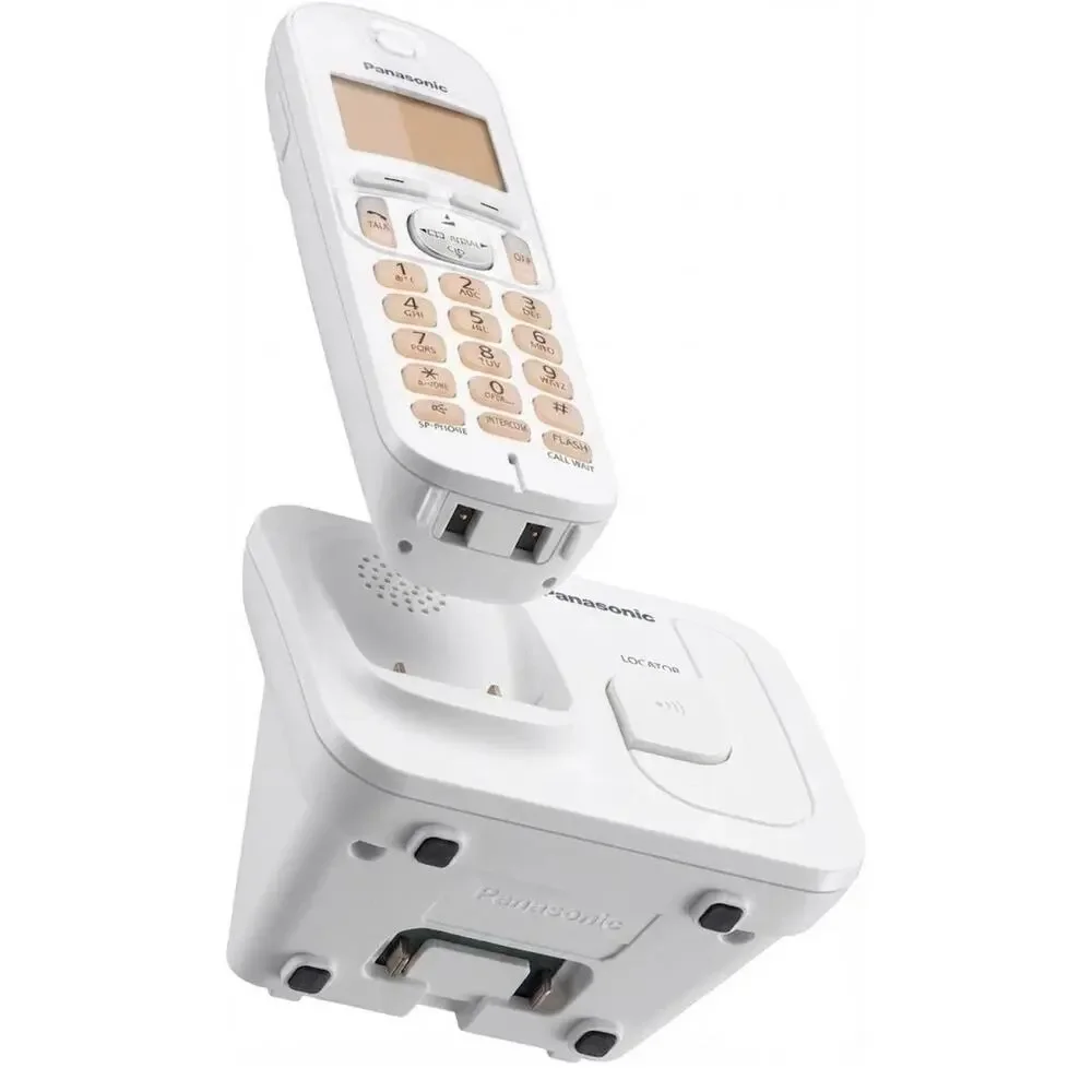 Panasonic KX-TGC200W Cordless Phone White Call Block Speakerphone 1 Handset